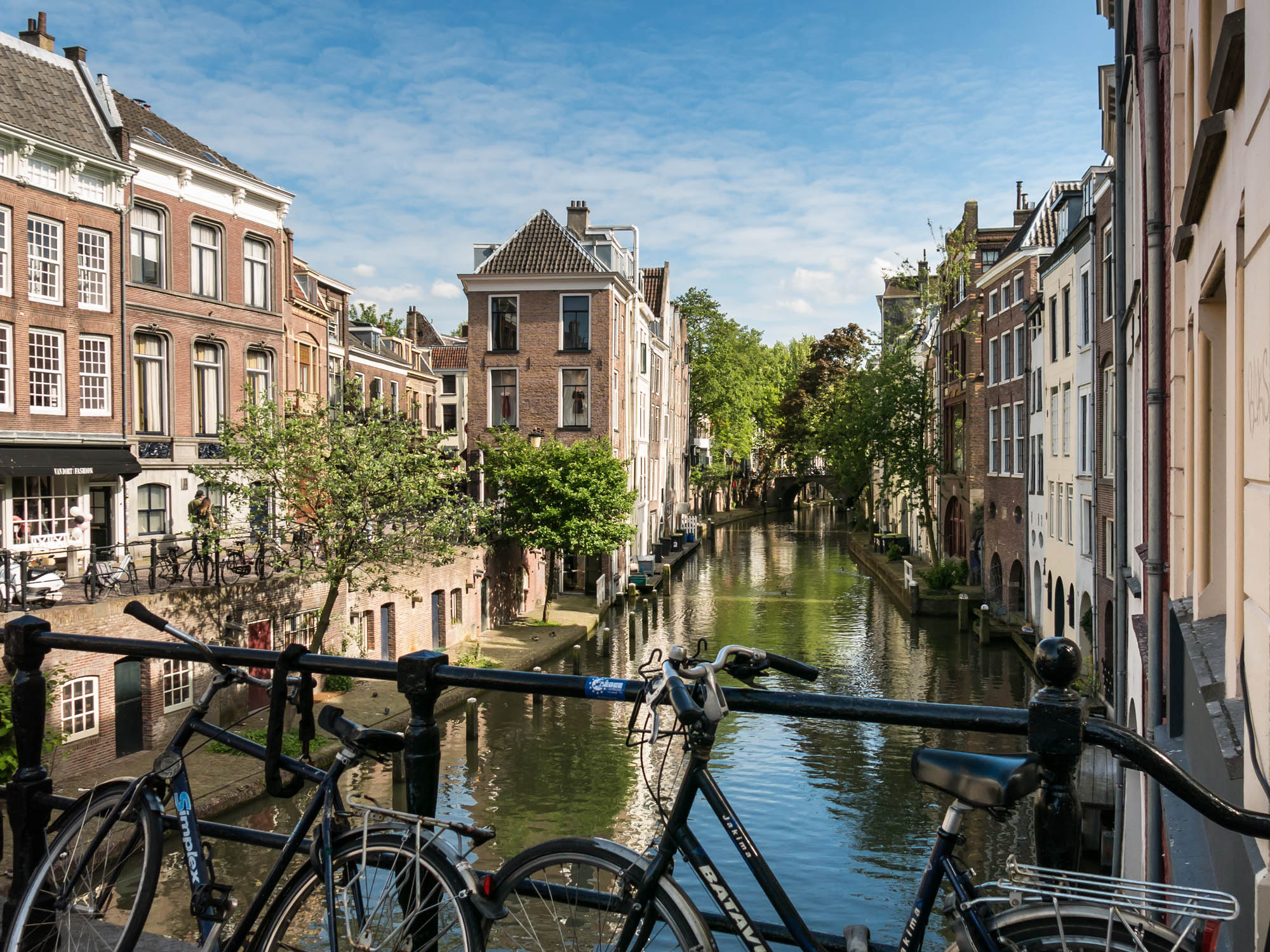 Oudegracht canal and bikes Utrecht, the Netherlands