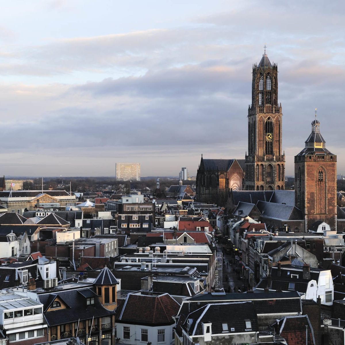 Utrecht aerial city view